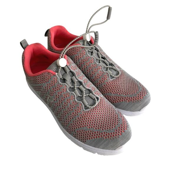 Propet TravelWalker evo coral/grey sneaker 7 NARROW - Picture 9 of 13